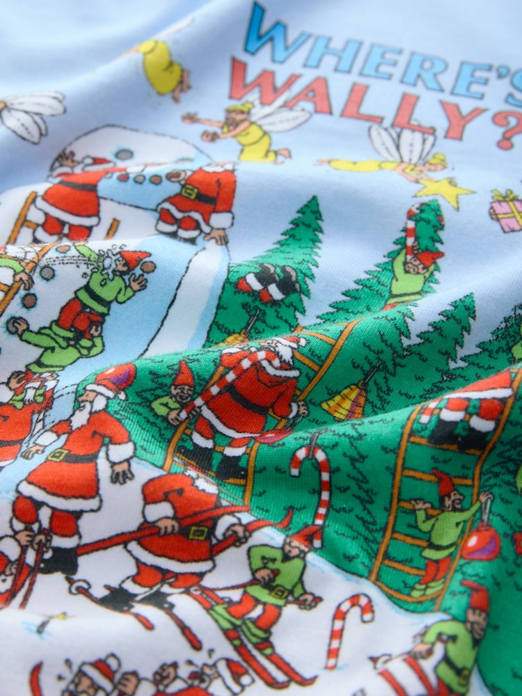 Blue Where's Wally 100% Cotton Licence Christmas T-Shirt - Image 7 of 7