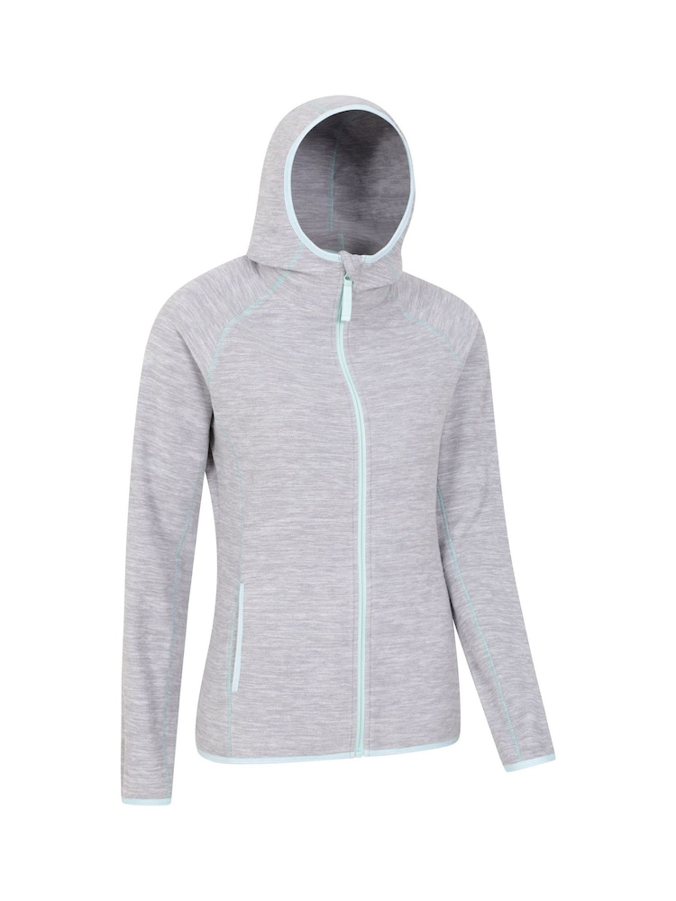 Mountain Warehouse Grey Womens Lleyn Melange Full Zip Fleece Hoodie - Image 1 of 5