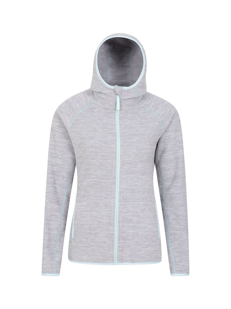 Mountain Warehouse Grey Womens Lleyn Melange Full Zip Fleece Hoodie - Image 2 of 5