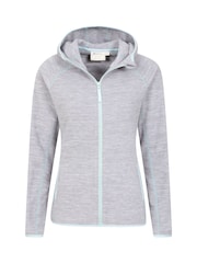 Mountain Warehouse Grey Womens Lleyn Melange Full Zip Fleece Hoodie - Image 3 of 5
