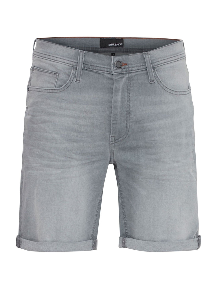 Blend Grey Stretch Denim Shorts - Image 5 of 5