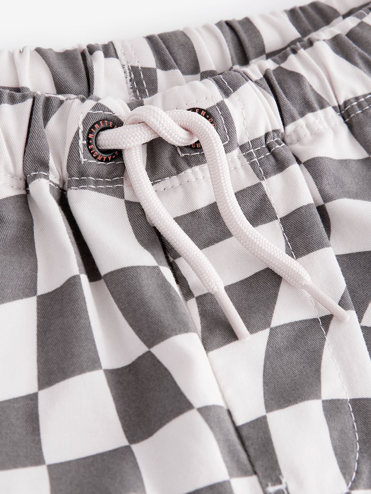 Checkerboard 100% Cotton Pull On Shorts (3-16yrs) - Image 3 of 3
