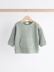 Green Baby Texture 100% Cotton Top And Leggings Set - Image 3 of 11
