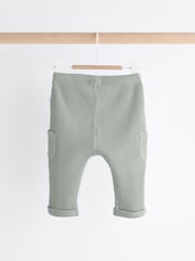 Green Baby Texture 100% Cotton Top And Leggings Set - Image 6 of 11