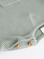 Green Baby Texture 100% Cotton Top And Leggings Set - Image 9 of 11