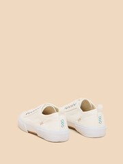 White Stuff White Canvas Pippa Lace-Up Trainers - Image 3 of 4