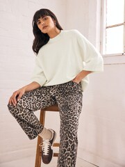 Ecru White Short Sleeve Crew Neck Jumper - Image 1 of 7