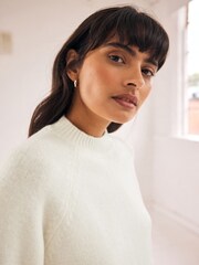 Ecru White Short Sleeve Crew Neck Jumper - Image 5 of 7
