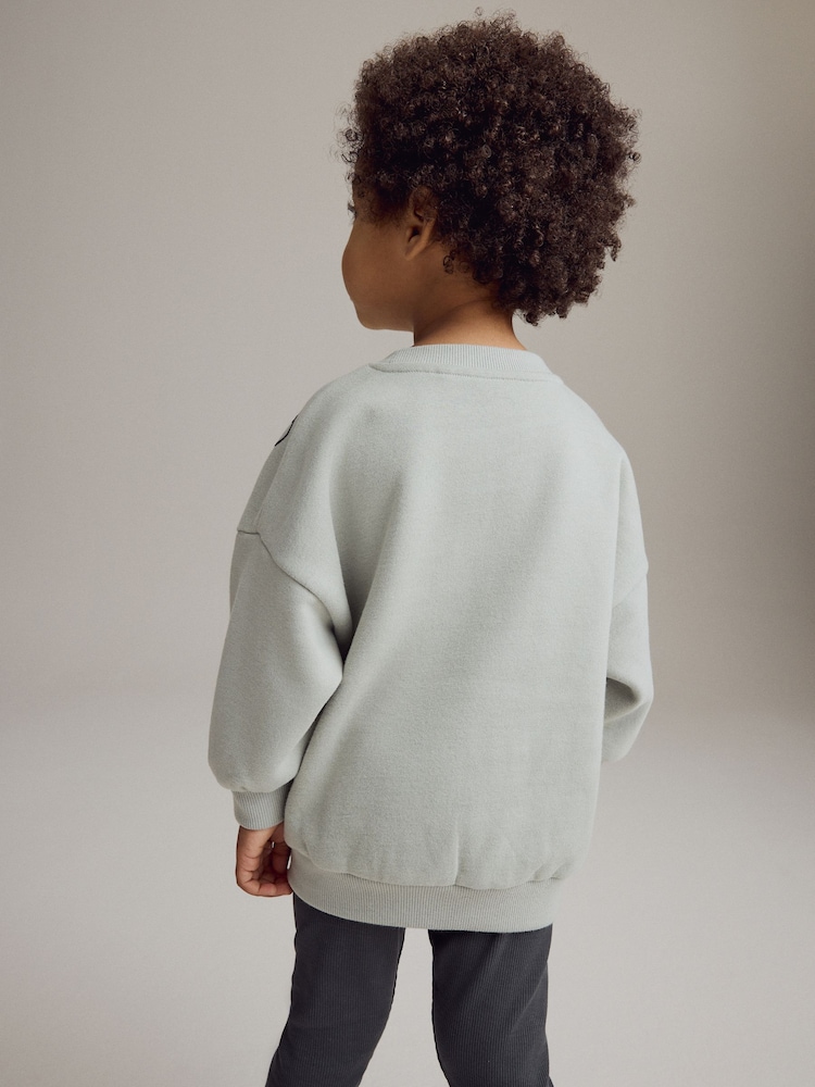 Light Blue Diggers All Over Print Sweatshirt and Leggings Set (3mths-7yrs) - Image 2 of 7