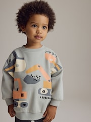 Light Blue Diggers All Over Print Sweatshirt and Leggings Set (3mths-7yrs) - Image 3 of 7
