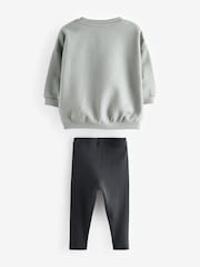 Light Blue Diggers All Over Print Sweatshirt and Leggings Set (3mths-7yrs) - Image 6 of 7