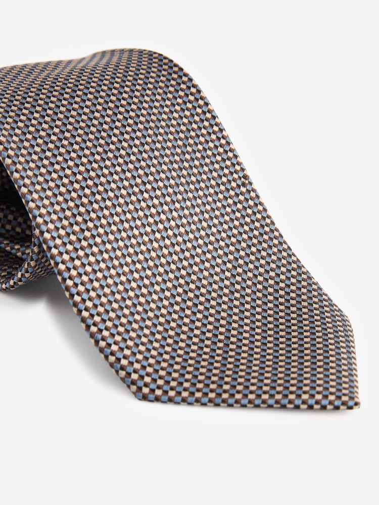 Nevtralna rjava/modra - Silk Design kravata - Slika 2 iz 3