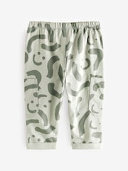Green Print Side Pocket 100% Cotton Pull On Trousers (3mths-7yrs) - Image 5 of 7