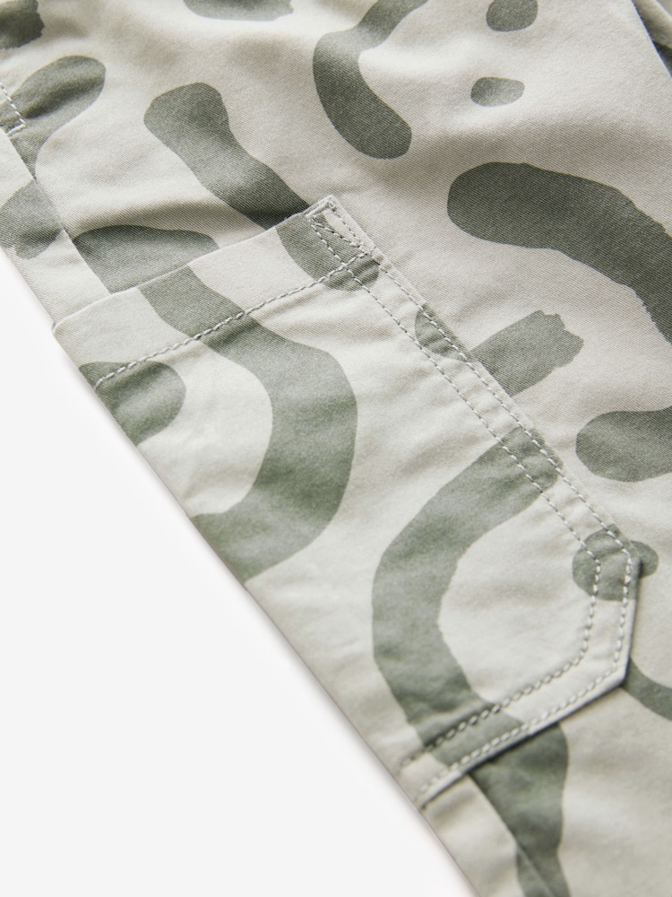 Green Print Side Pocket 100% Cotton Pull On Trousers (3mths-7yrs) - Image 7 of 7