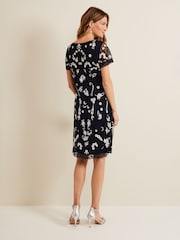 Phase Eight Blue Florisa Embroidered Dress - Image 2 of 7