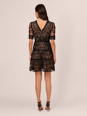 Adrianna Papell Lace Embroidery Black Dress - Image 2 of 8