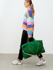 Oliver Bonas Green Ladder Weekend Bag - Image 7 of 8