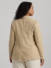 Lauren Ralph Lauren Beige Curve Bullion Jacquard Blazer - Image 4 of 10