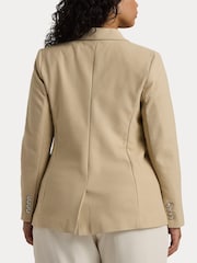 Lauren Ralph Lauren Beige Curve Bullion Jacquard Blazer - Image 7 of 10