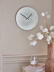 Silver Geo Clock - Image 1 of 4