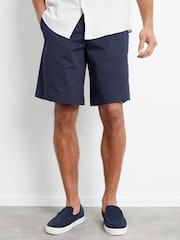 Threadbare Navy Longer Length Cotton Twill Chino Shorts With Stretch - Image 1 of 4