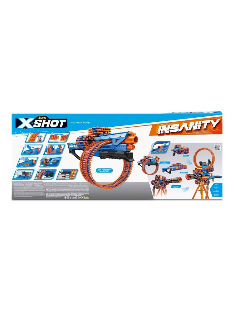 Zuru X-Shot Insanity Mad Mega Barrel Zuru X-Shot Insanity Mad Mega Barrel Toys - Image 1 of 6