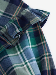 Green/Blue 100% Cotton Check Frill Dress (3mths-8yrs) - Image 6 of 8