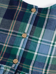 Green/Blue 100% Cotton Check Frill Dress (3mths-8yrs) - Image 7 of 8
