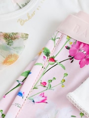 Baker by Ted Baker 2 Piece Organza Bow 100% Cotton T-Shirt And Leggings Set - Image 10 of 13