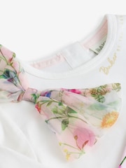 Baker by Ted Baker 2 Piece Organza Bow 100% Cotton T-Shirt And Leggings Set - Image 11 of 13