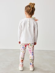 Baker by Ted Baker 2 Piece Organza Bow 100% Cotton T-Shirt And Leggings Set - Image 2 of 13