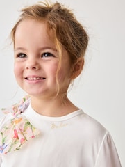 Baker by Ted Baker 2 Piece Organza Bow 100% Cotton T-Shirt And Leggings Set - Image 4 of 13