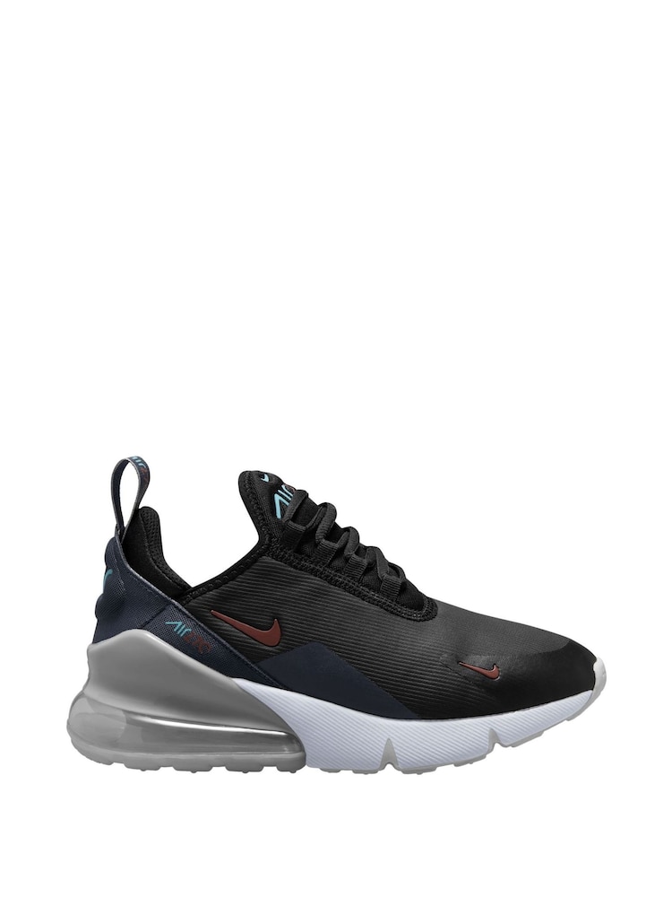 Nike Black/White Youth Air Max 270 Trainers - Image 1 of 4