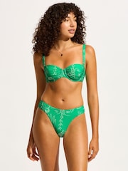 Seafolly Blue Atlantis Ruched Underwire Bra - Image 4 of 6