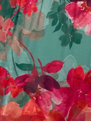 Adrianna Papell Green Printed Mermaid Dress - Image 7 of 7