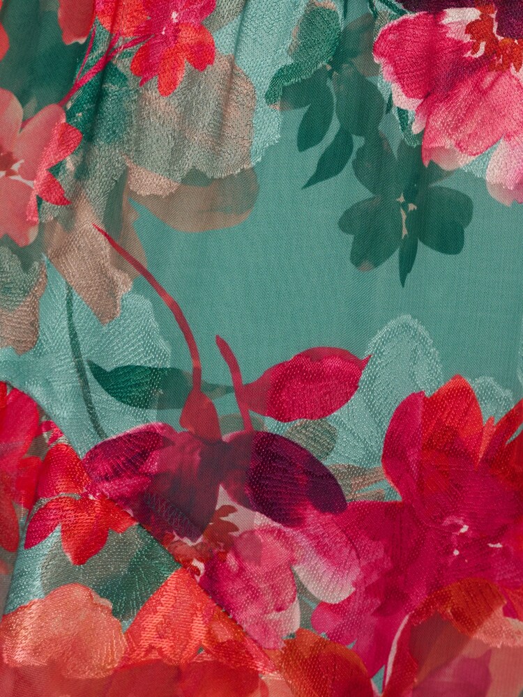 Adrianna Papell Green Printed Mermaid Dress - Image 7 of 7 Adrianna Papell Green Printed Mermaid Dress - Image 7 of 7