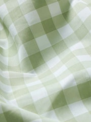 Green Gingham Duvet Cover and Pillowcase Set - Image 4 of 5