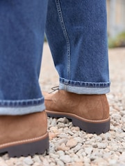 Tan Brown Signature Suede Apron Boots - Image 2 of 3