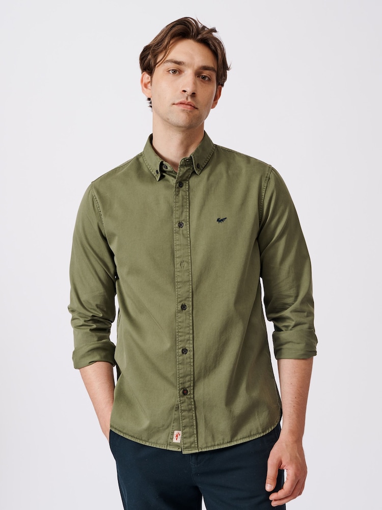 Aubin Hessle Garment Dyed Cotton Shirt - Image 1 of 7
