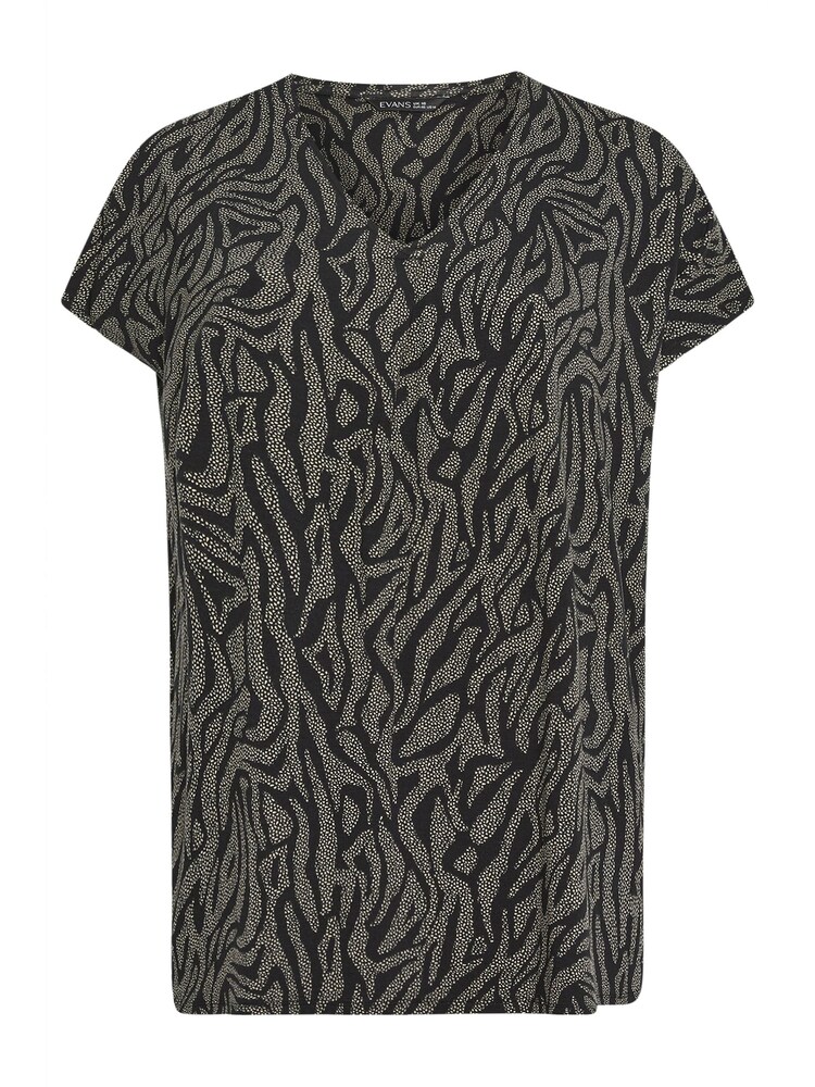 Evans Curve Black Animal Markings Blouse - Image 4 of 4