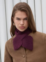 Friends Like These Burgundy Red Brushed Neckerchief - Image 2 of 5