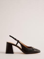 Ted Baker Black Mid Block Meya Heels With Signature Keeper - Image 1 of 5