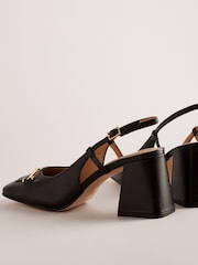 Ted Baker Black Mid Block Meya Heels With Signature Keeper - Image 3 of 5