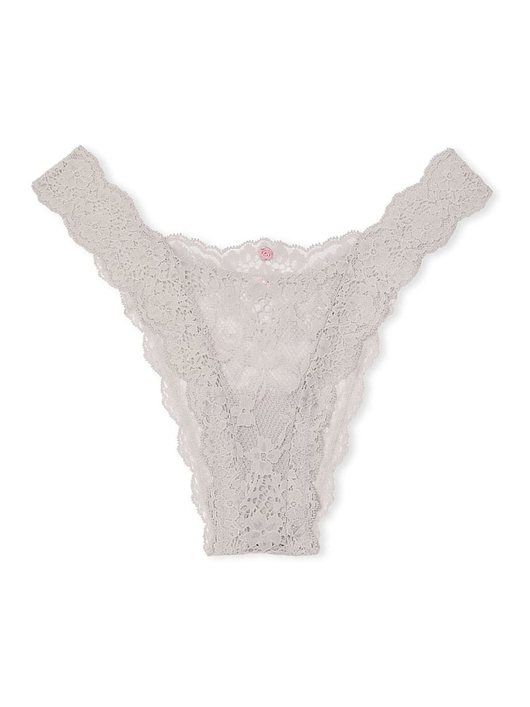 Victoria's Secret Silver Pearl Grey Brazilian Lace Knickers - Image 3 of 3