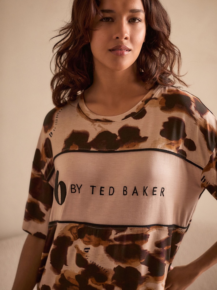 B By Ted Baker Leopard Night T-Shirt - Image 3 of 5