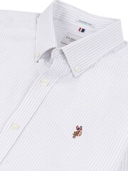 U.S. Polo Assn. White Mens Oxford Stripe 100% Cotton Shirt - Image 9 of 10