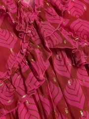 River Island Pink Frill Front Mini Dress - Image 4 of 4