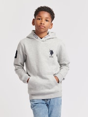 U.S. Polo Assn. Grey Boys Player 3 100% Cotton Hoodie - Image 1 of 4
