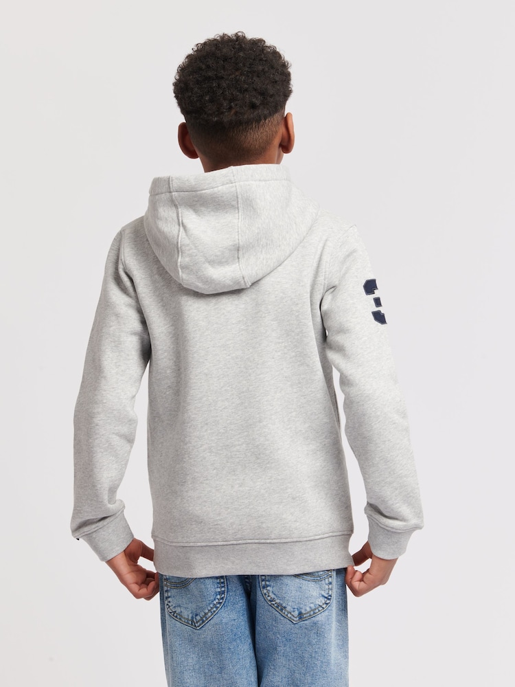 U.S. Polo Assn. Grey Boys Player 3 100% Cotton Hoodie - Image 2 of 4