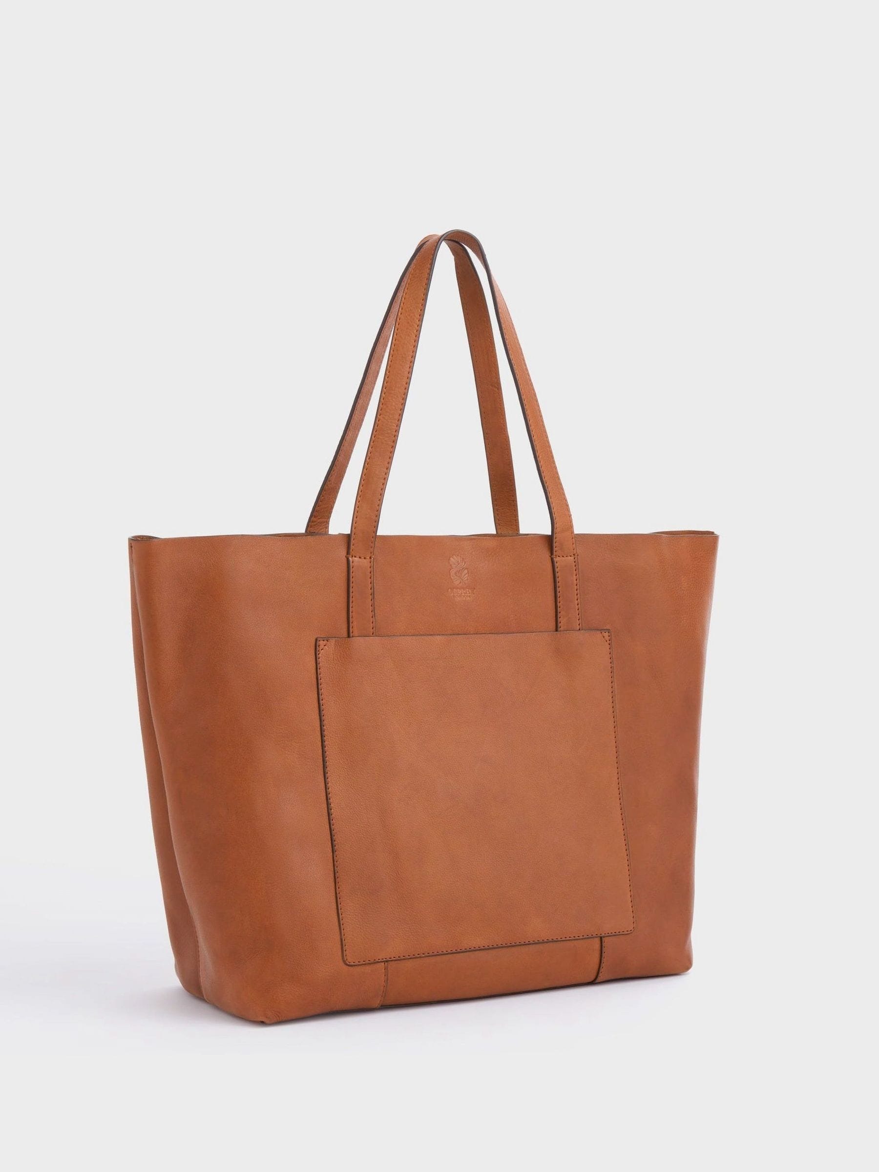 Buy OSPREY LONDON Brown The Vintage Leather Santa Fe Tote Bag from
